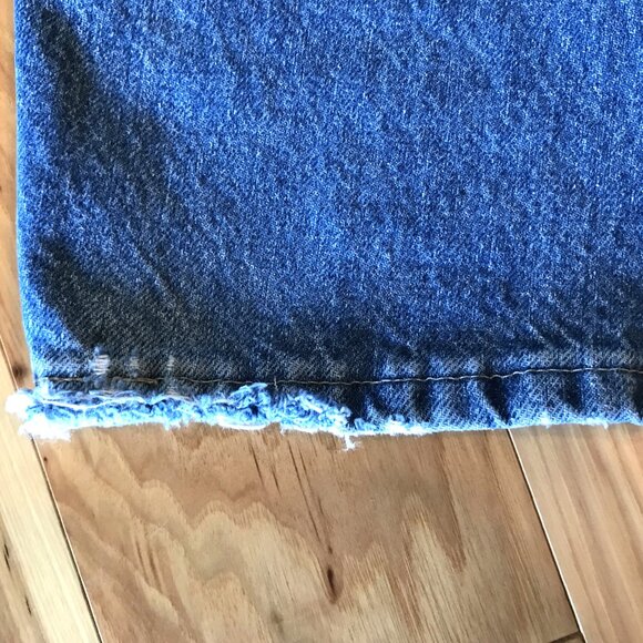 Women’s Patchwork Jeans, Size 16P: 1980s Rock Band Patches, Retro Hippie Pants - Picture 6 of 11